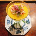 御料理 ふじ田 - ゴールドラッシュのすりながし
      生湯葉 ズワイガニ たたきおくら