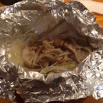 鮭白子とキノコのホイル焼き ¥390