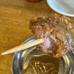 大衆イタリアンかね子 - レバカツ　断面図