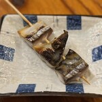 宮原酒場 もつ焼きエビス参 - サバ串　170円