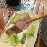 宮原酒場 もつ焼きエビス参 - レバー　断面図