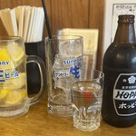 大衆イタリアンかね子 - かちわりレモンサワー390円　ホッピー外300円　中キンミヤ350円