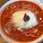 スパゲッティー専科 はらっぱ - 赤唐辛子とにんにくのトマトソース(生麺、大盛)