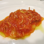 Convivio - 26年9月　ラビオリ　シラスのトマトソース