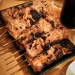 もつ焼き 三朝 - ゆでシロ（厚・160円）