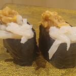 佐渡廻転寿司 弁慶 - イカ納豆