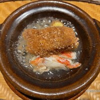 炎水 - スペシャリテ・ふかひれ唐揚げと毛蟹の夏野菜添え