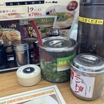 ラーメン横綱 - 卓上。