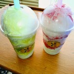 KEY'S CAFE - 飲むかき氷  苺みるく ＆ シャインマスカット (期間限定)