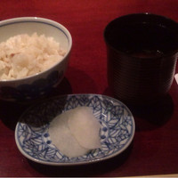 心斎橋 禅園 - 鯛飯、香の物、味噌汁