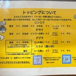 ラーメン二郎 - トッピング表