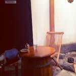 倉敷珈琲館 - 中庭の席