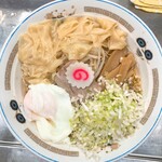 中華そば みたか - ワンタンメン油そば（麺軽）　半熟卵付き