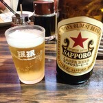 珉珉 - 瓶ビール　赤星