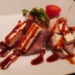 Wankarubi - 食べ放題（一品いろいろ：ローストビーフとクリームチーズのフェ～韓国風カルパッチョ～）