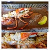 WITH THE STYLE ステーキハウス ミディアムレア - 活きオマール海老のソテー・・藻塩でいただきます。身が甘くて美味しいこと。