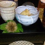 うさ季 - 天ぷら、冬瓜と魚のあんかけ