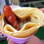 クレープハウス ピーナッツ - 焼きチーズカレーフランク！(2014,09/13)