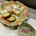 奈良 - ハモの包み揚げ梅塩