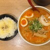 らーめん北の大地 - 辛味味噌らーめん 1000円、味付玉子 150円、リゾット 220円
2025年7月2日