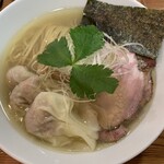 ユナイテッド ヌードル アメノオト - 蛤塩そば+海老ワンタン