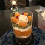 OMOカフェ&ダイニング - さっぱりメロンの夜パフェ！