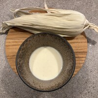aoi restaurant - 玉蜀黍の冷製スープ。ピュアホワイトだったかな…