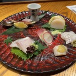 土鍋と魚貝 Yuge - 刺身の盛り合わせ