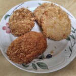 サトウ精肉店 - 料理写真:コロッケ・メンチ・ハムカツ