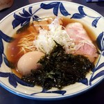 神田 磯野 - 醤油らーめん+名古屋コーチン味たま(2014.7)