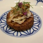 すし おおの - 加賀蓮根揚げと毛蟹
