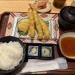博多天ぷら やまや くずはモール店 - エビ天定食、ご飯おかわり可