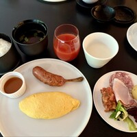 TENJIN - 2日目オムレツプレートとハーフブッフェ盛付け