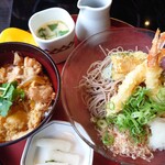 和食しゃぶしゃぶ かごの屋 - 冷たいそば◎◎　親子丼◎