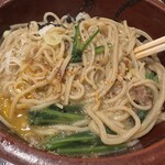 さらしな総本店 - 地獄そば かき混ぜ後