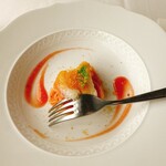 リストランテ カノビアーノ - エビの臭みや後味の苦さなど全く無く、麺の仕上がりも完璧。フォークまで冷え冷えで出してくれます。