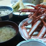 味処・民宿 まつや - 日本海定食　かにと貝めしのアップ