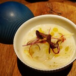 yokoyama - .....①日本一細いそうめん　いかそうめん　ホワイトアスパラガス　出汁.....