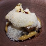 yokoyama - .....③地鶏丹波黒どりと白レバーのテリーヌ　発酵したマンゴー.....