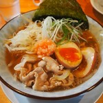 石垣島麺処 八重山そば製麺所 - 2025/6/19 ランチで利用。熟成醤油 石垣島ラーメン(968円)
さんぴん煮卵(165円)