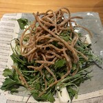 石臼挽手打 そばの音 - サラダセロリと長芋のサラダ