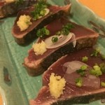 美景鮨 - カツオの塩づけ！醤油をつけづにそのままいただきました。