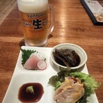 地のもんや まるみ - ドリンク付きおつまみセット