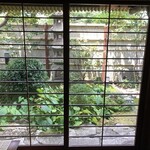 茶房 ぎゃらりー かさの家 - 縁側、庭のアップ