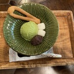 茶房 ぎゃらりー かさの家 - 妻の抹茶アイス
