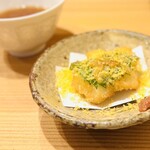 らんまる - はもの天ぶらカラスミ添え