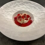 カーサ・デル・チーボ - ⑨八戸岩舘りんご園さんの「アップルルバーブ」 アーモンドミルク ルビーチョコジェラート マスカルポーネ