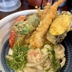 うどん工房かたつむり - 【海老と野菜天ぶっかけ】