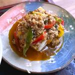 さくら本店 - (ﾗﾝﾁ)さくら定食 小鉢：ガパオ豆腐　2025.7.2