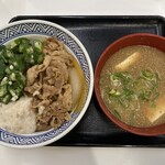 吉野家 - 料理写真:牛麦とろ丼と冷汁
